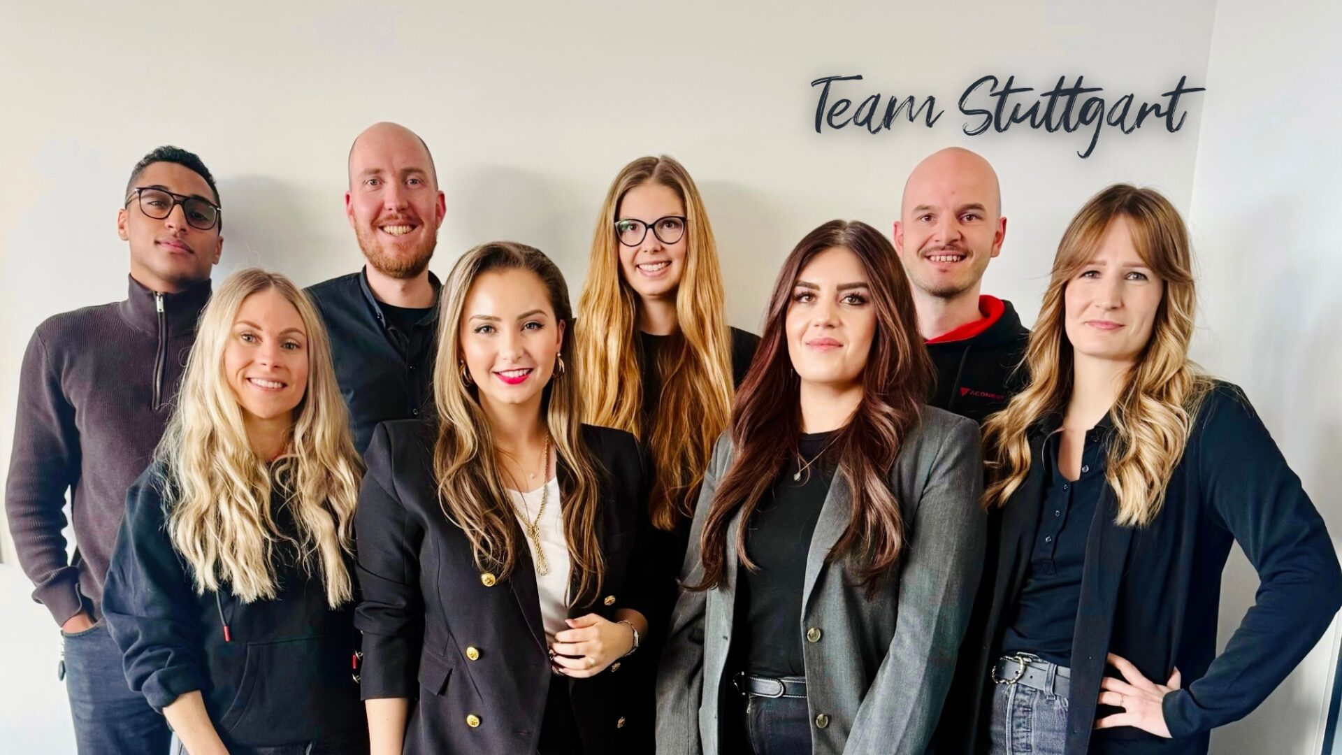 Head of HR Stuttgart, Aline Ohnmacht mit ihren HR Business Partnern Tobias Gröger, Ridwan Ahmen, Tobias Gröger, Anna Bleicher, Milena Wittmann, Dzeneta Destanovic und Jennifer Bessner